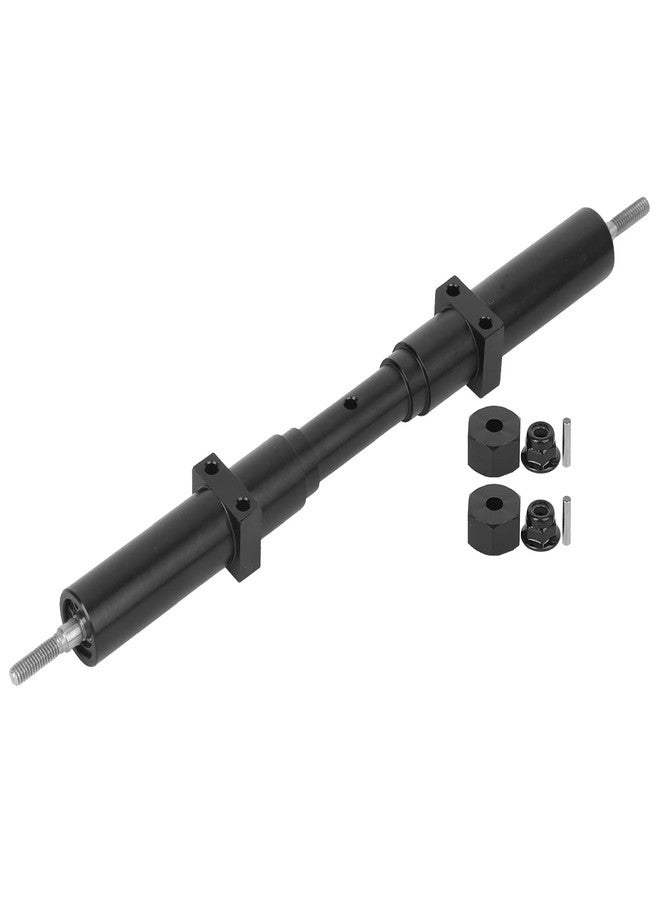 Kodrily 1/10 RC Trailer Axle Kit, 167mm/6.6in RC Trailer Dual Axles, Black Metal Non Powered Rear Wheel with Screws Accessories Replacement for Tamiya 1/10 Rc Tractor Truck, 1Pcs - Image 1